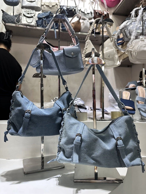 Ladies Fancy Denim Messenger Underarm And Over the Shoulder Bag